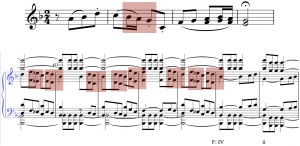 Rhythmic variation into triplet - Beethoven's 6th Symphony