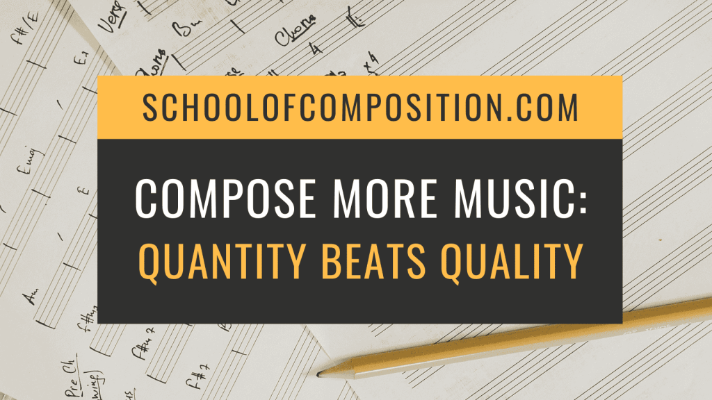 Featured image for the article: Compose more music - why quantity beats quality (at first)